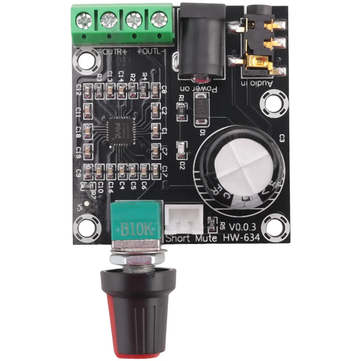 【B12B】PAM8610 ثنائي القناة تيار مستمر 12 فولت HD لوحة مضخم صوت استيريو رقمي نقي فئة D 15 واط × 2 وحدة مكبر كهربائي عالي