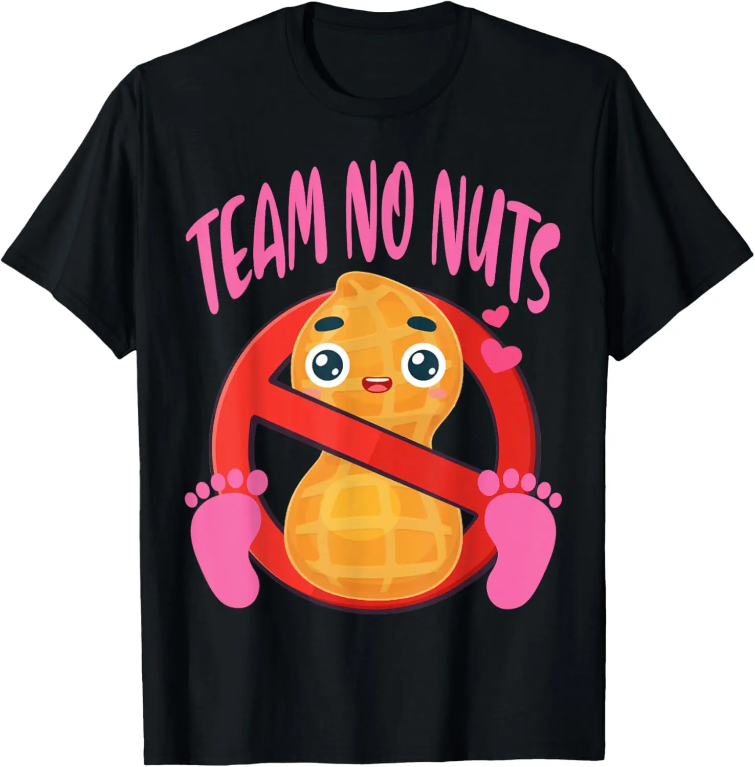 Gender reveal team no nuts girl matching family baby party T-Shirt