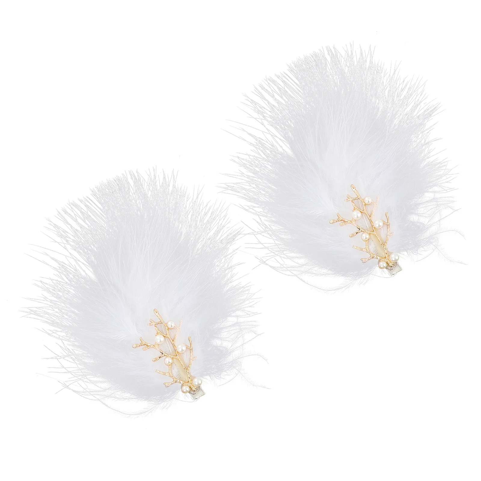 

2pcs Clips Duckbill Clips Faux Antler Design Shining Hairpins For Party Wedding Christmas Costume Deer Horns Hair