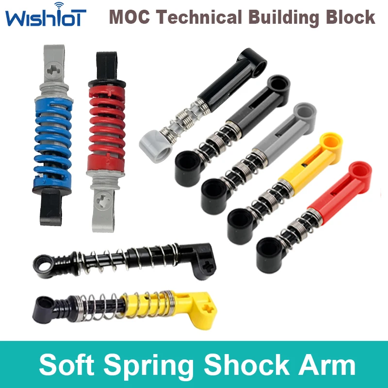 

4 шт., строительные блоки с жесткой пружиной, амортизирующие рычаги MOC, технологические кирпичи, детали «сделай сам» для 76537 95292 2909, игрушки