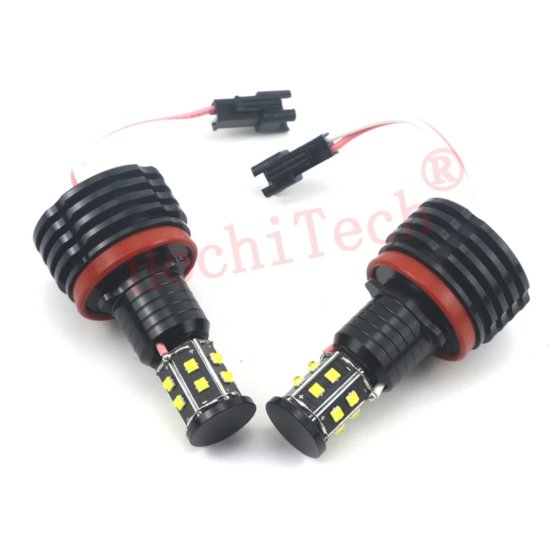 120W Xenon White H8 LED Angel Eyes Halo Ring Marker Bulb Canbus No Error For BMW E92 E93 E70 X5 F10 Front Headlight Bulb Kit