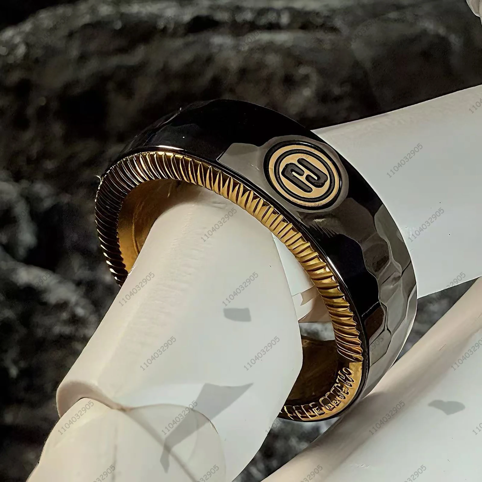 EDC تململ المنزلق الفولاذ المقاوم للصدأ اسئلة حلقة كثيفة متعددة القسم ADHD تململ سبينر مع نقرات اللمس لعبة تخفيف التوتر #2