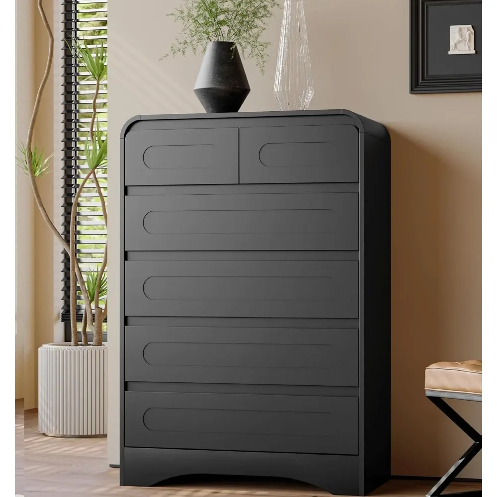 

Tall Dresser for Bedroom,Modern 6 Drawer Dresser,Chest of Drawers,Wood Drawer Organizer for Bedroom,Living Room