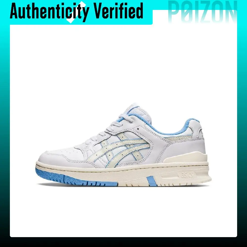 ASICS EX89 Synthetic Leather Abrasion Resistant Low top Casual Shoes Unisex White Blue 1201A476-110