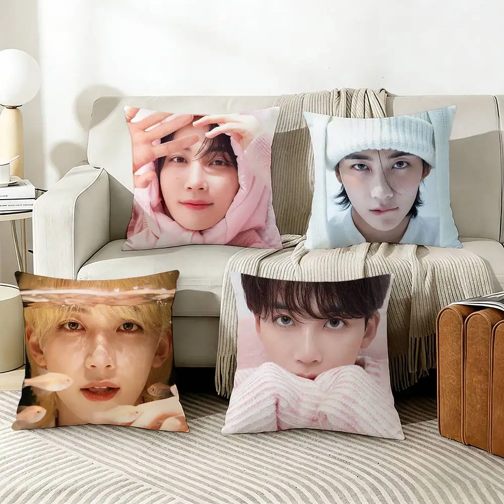 

J-JeonghanS Angel Face Pillow Cover Sofa Cushion Cover Home Room Decoration Children Gift