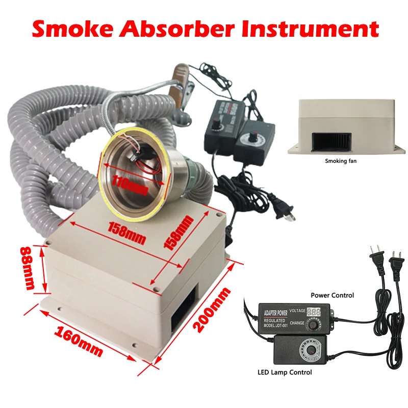 Air Dust Cleaner TBK Fume Extractor Soldering Smoke Cleaner Smoking Instrument Laser Machine Smoke LED Light for Phone Repairing