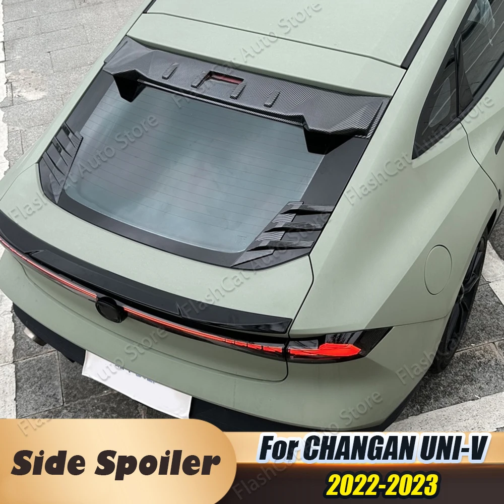 UNI-V Rear Window Side Spoiler For CHANGAN UNI V 2022 2023 Splitter Trim Triangle Louver Window Sunshade Windshield Body Kits