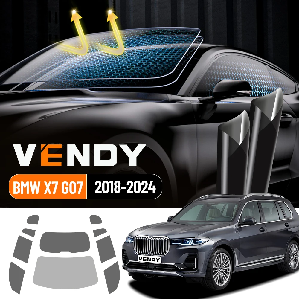 

For BMW X7 G07 2018-2024 2019 2020 Pre-Cut Easy Install Car Window Tint Film Kit Solar Tinted Film Privacy,Heat & UV Protection