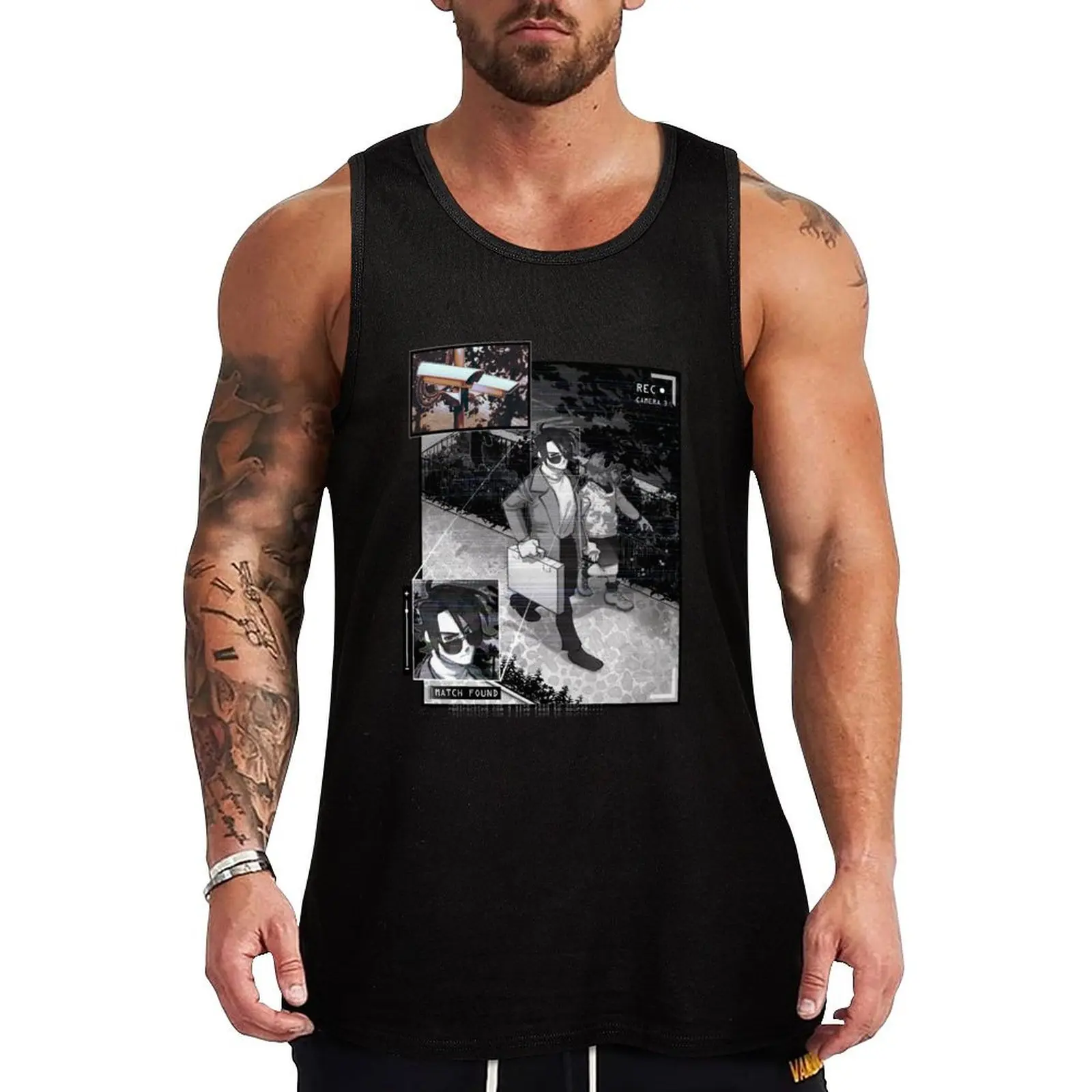 

Street View always taking pics Tank Top Men's clothing brands gym accessories man Bodybuilding shirt Men's t-shirt