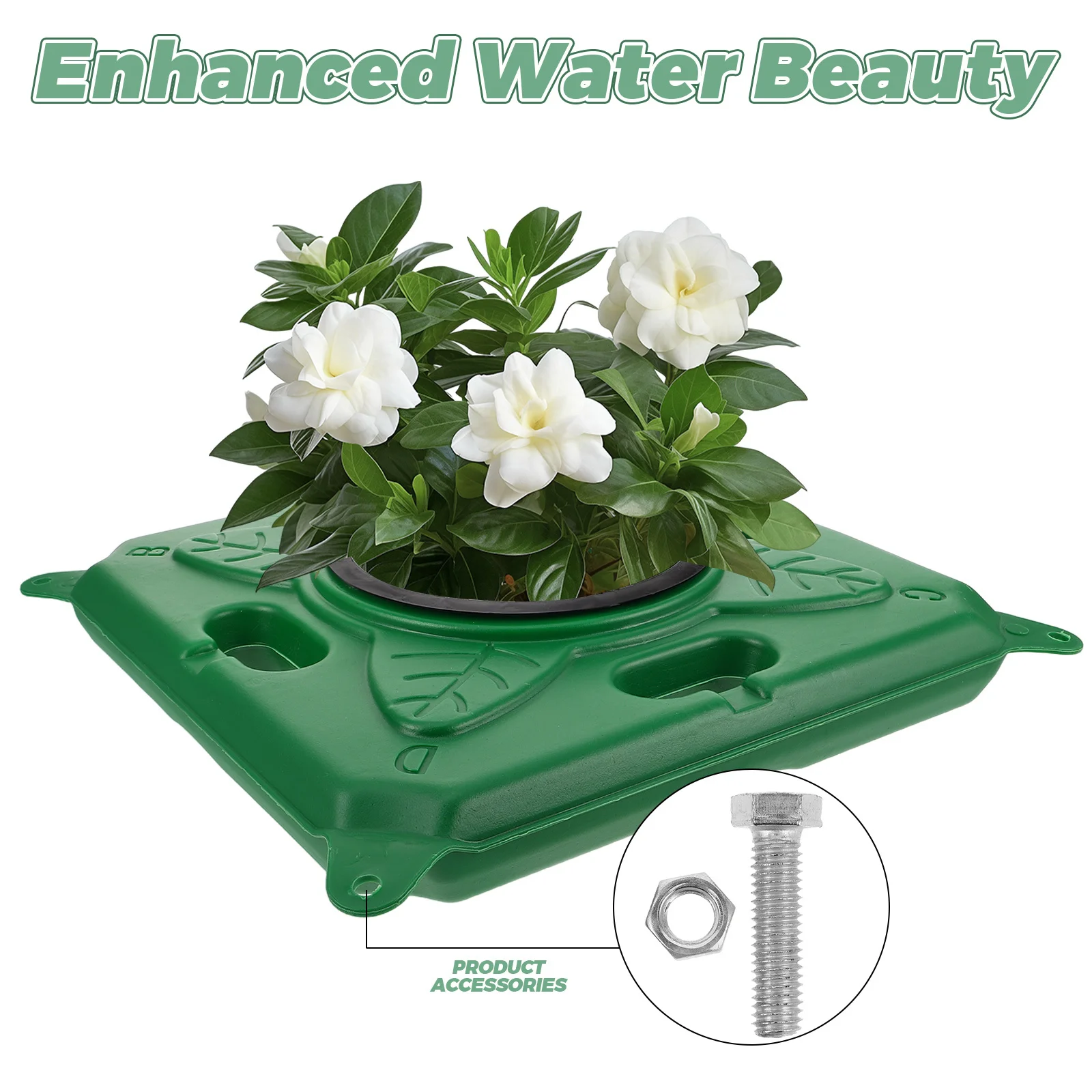 زارع عائم لجزيرة الزراعة المائية نظام Aquaponics المزدهر مادة بلاستيكية متينة ديكور حديقة المياه تعزز التنوع البيولوجي