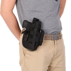 Tactical Molle Holster,Universal Pistol Holster,with Single 9mm Mag Pouch,OWB Carry,Airsoft,Hunting