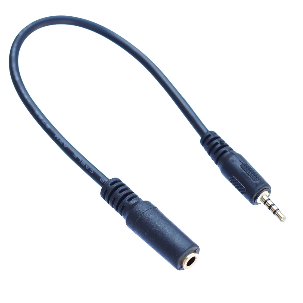 4-biegunowy stereofoniczny przewód męski 2.5mm do 3.5mm żeńskie gniazdo męski do żeński adapter Audio