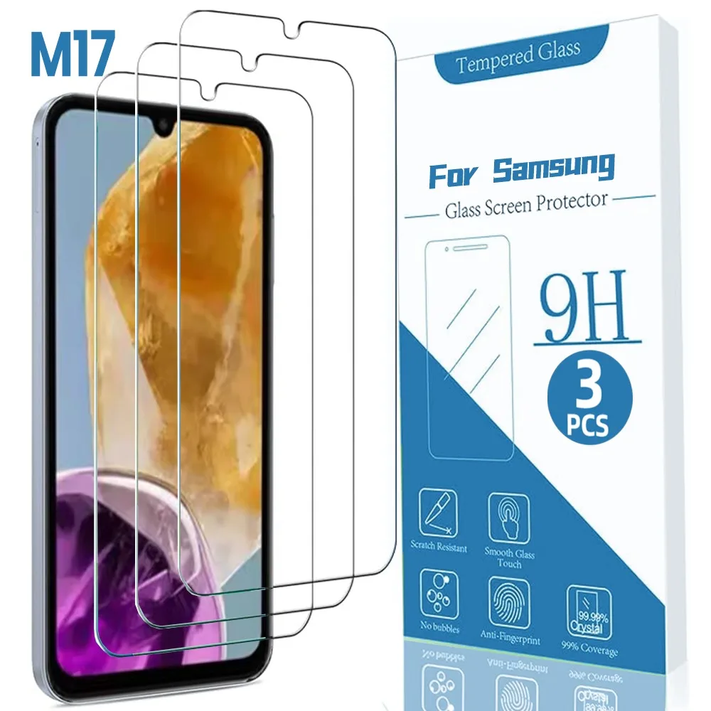 

3/1Pcs Tempered Glass Screen Protector for Samsung M17 Anti-scratch Protective Protector HD Clear Glass Film for Samsung M17 5G