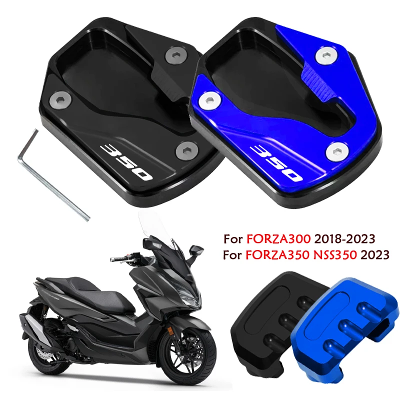 

For HONDA FORZA350 NSS350 FORZA 350 NSS 350 FORZA300 2023 Motorcycles CNC Foot Side Stand Enlarger Plate Pad Kickstand Extension