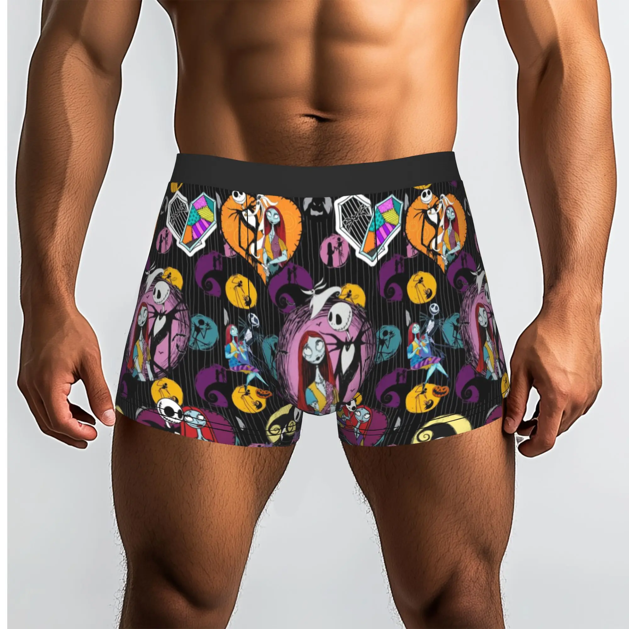 Custom Jack Anime S-Skellingtones Underwear Men Printed  Boxer Shorts Panties Briefs Breathable Underpants