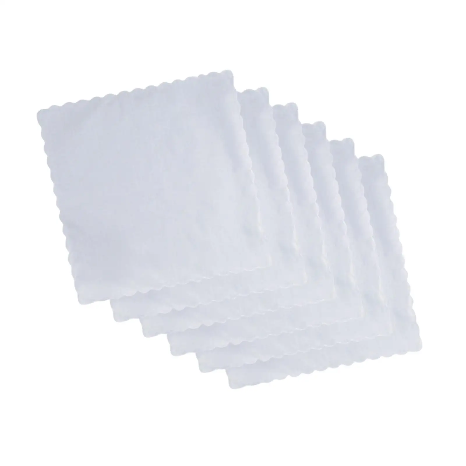 6x مناديل بيضاء للرجال هدايا مناديل مربعة للجيب للاحتفال بالبدلة