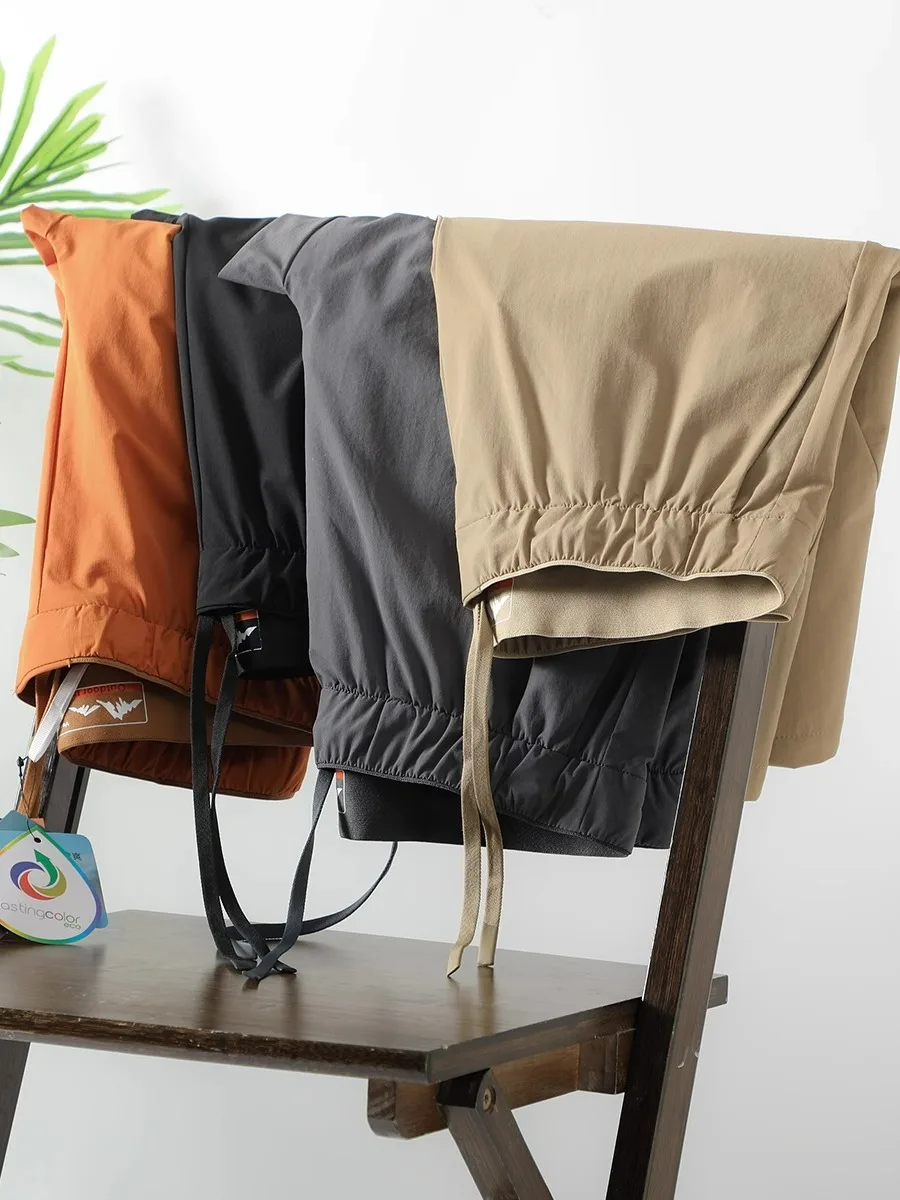 

Водонепроницаемые дышащие быстросохнущие мужские спортивные брюки с эластичным поясом, повседневные прямые брюки для лета, городской стиль