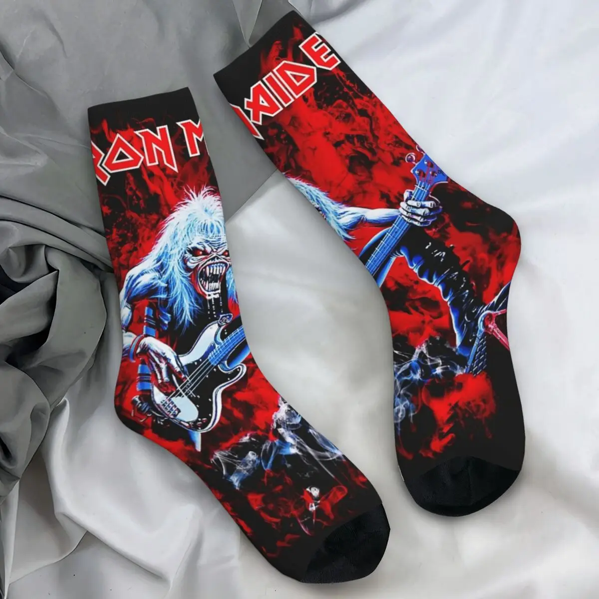 Iron Maidens Stockings metal music Printed Fashion Socks Autumn Anti-Slip Socks Men Outdoor Sports Soft Breathable Socks