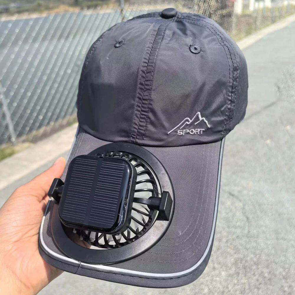 USB Charging Fan Sunhat Solar Charging with Cooling Fan Sun Protection Cap Sun Protection Strong Wind Fan Baseball Hat Outdoor