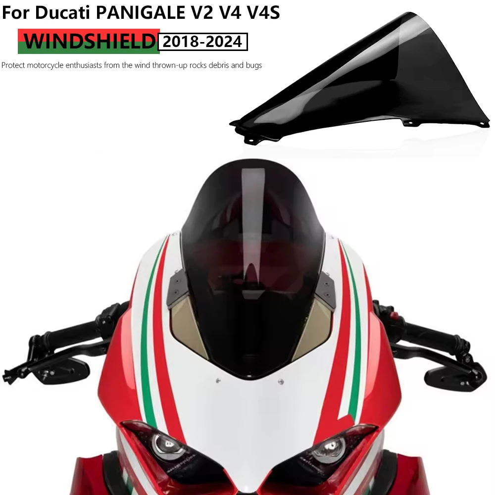 

PANIGALE V2 V4 V4S 2018-2024 Motorcycle Windshield Spoiler For DUCATI Heightening Extension Windscreen Deflector Modification