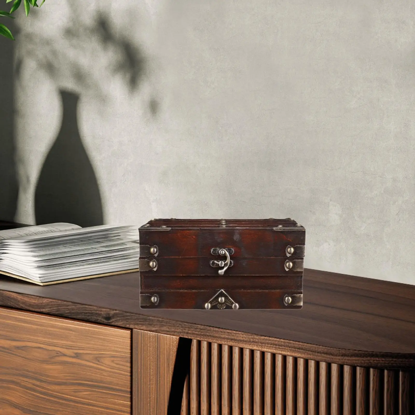 

Treasure Chest Box Wood Jewelry Box Supplies Earrings Pendants Women Men Case Mother Day Unique Gift Keepsake Organizer