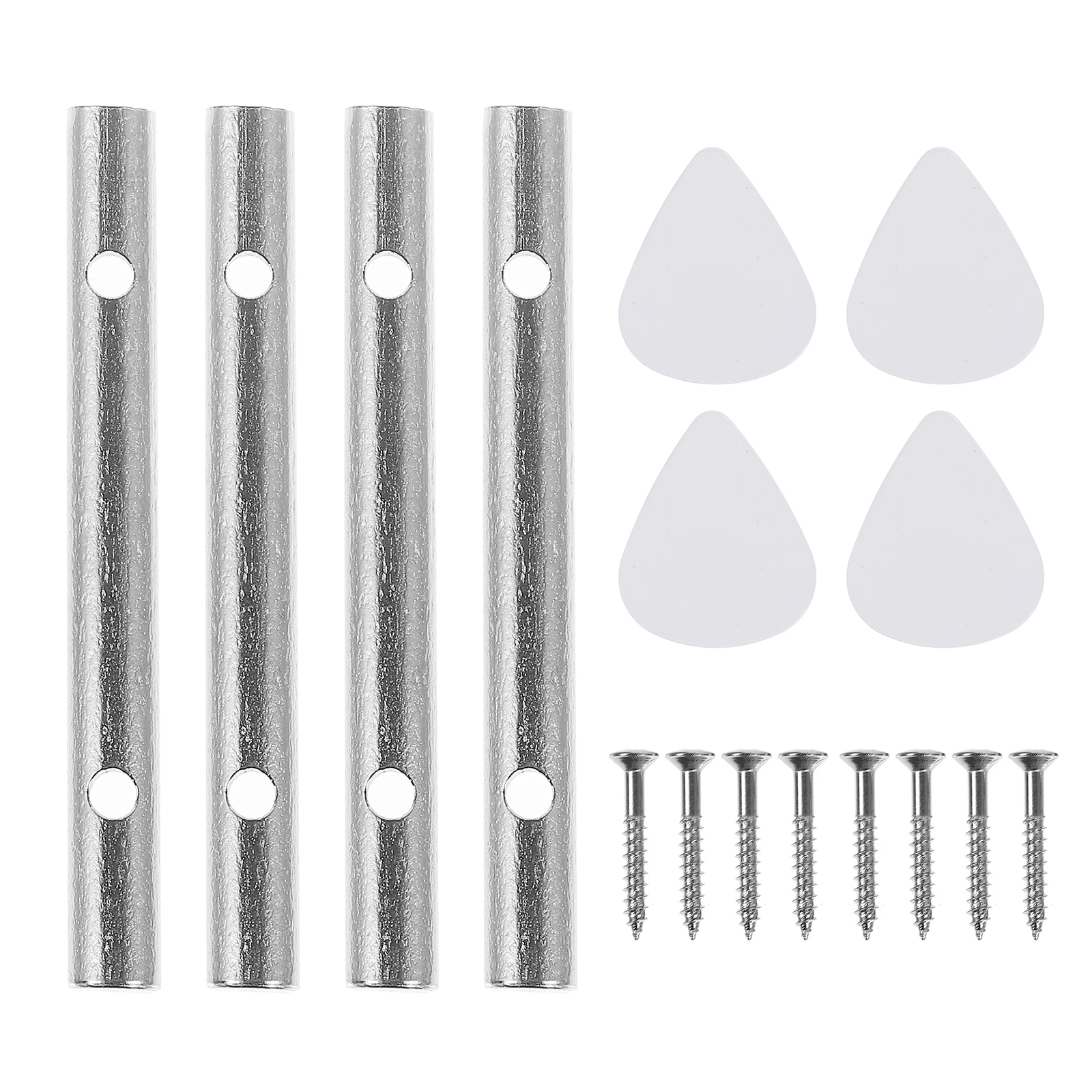 

4 Sets Guitar String Retainer Bar Durable Metal Accessories Silver Color Easy Install Practical Useful Replacement Parts