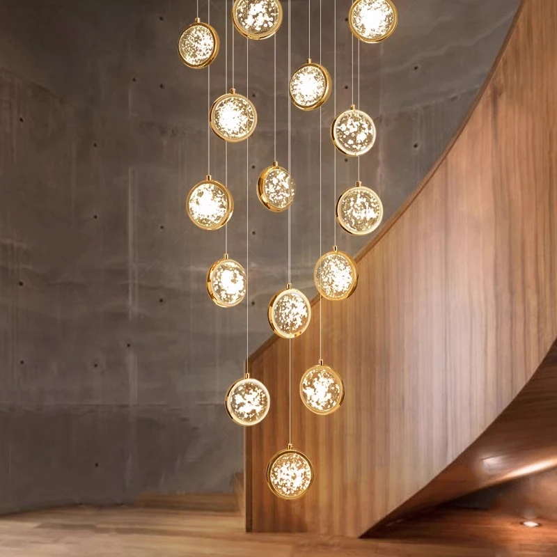 

Modern Stair chandelier Nordic light luxury simple Ceiling lamps hanging light led chandeliers for the living room indoor light