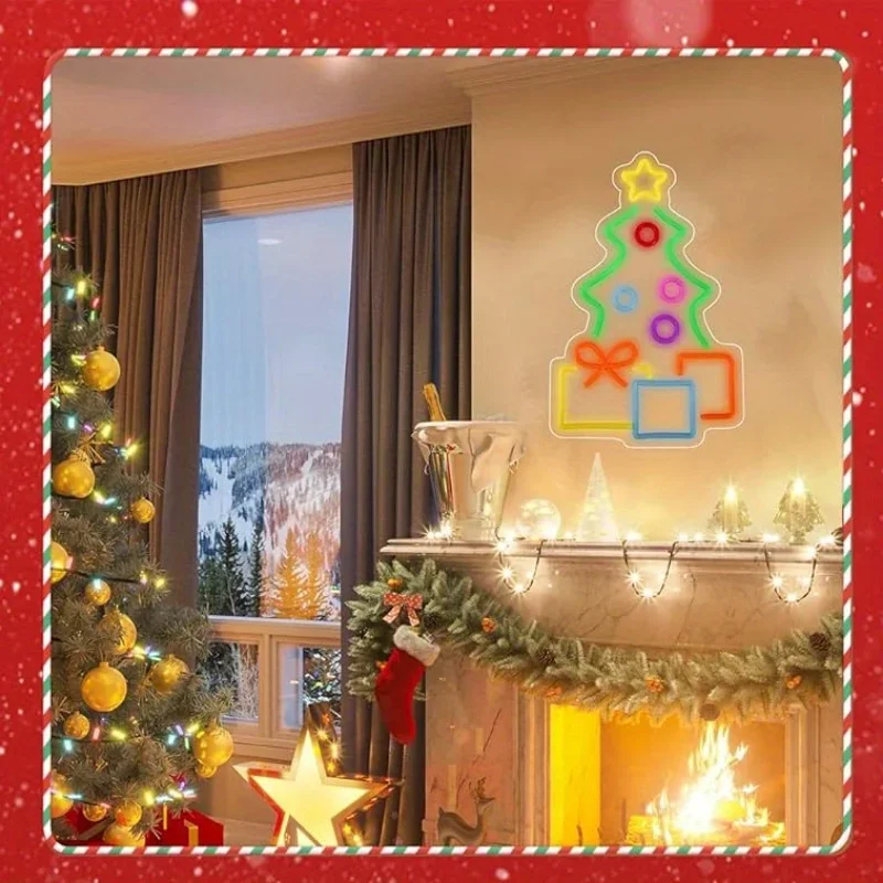 

Led Neon Light Wall Decor Convenient Christmas Tree Neon Sign Acrylic Neon Light Fashionable For Living Room Bar Bedroom
