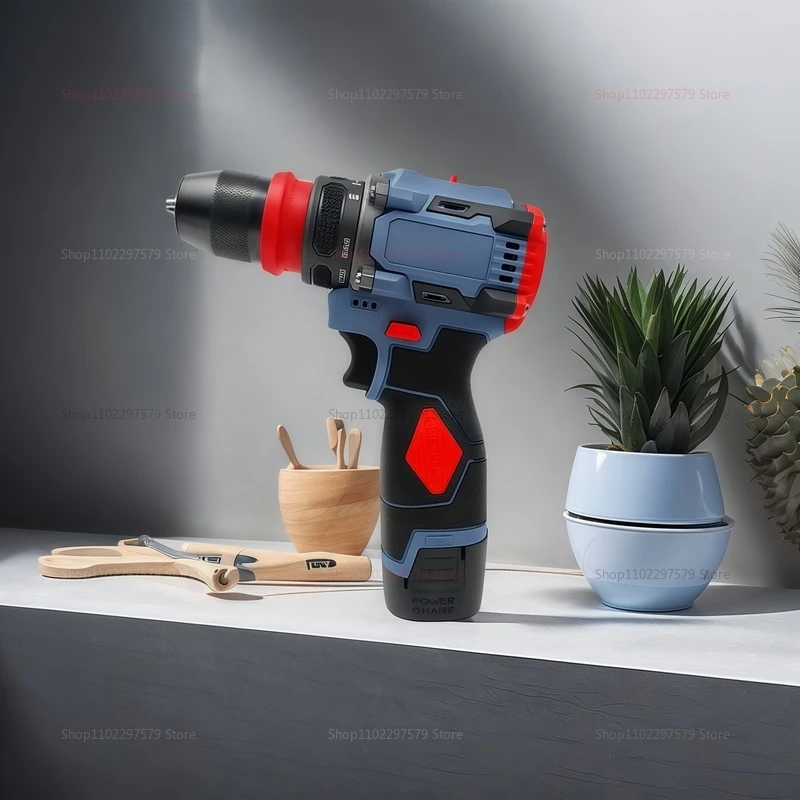 สว่านไร้สายและไขควงไฟฟ้าลิเธียม 2-in-1 16.8V แบบไร้แปรงถ่าน อเนกประสงค์ สำหรับงานบ้าน เฟอร์นิเจอร์ และเครื่องใช้ไฟฟ้า