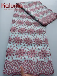 Kalume Lace African Cotton Lace Fabric Swiss Voile 2026 Nigerian Lace Fabric High Quality Embroidery For Diy Dress Sewing 4973