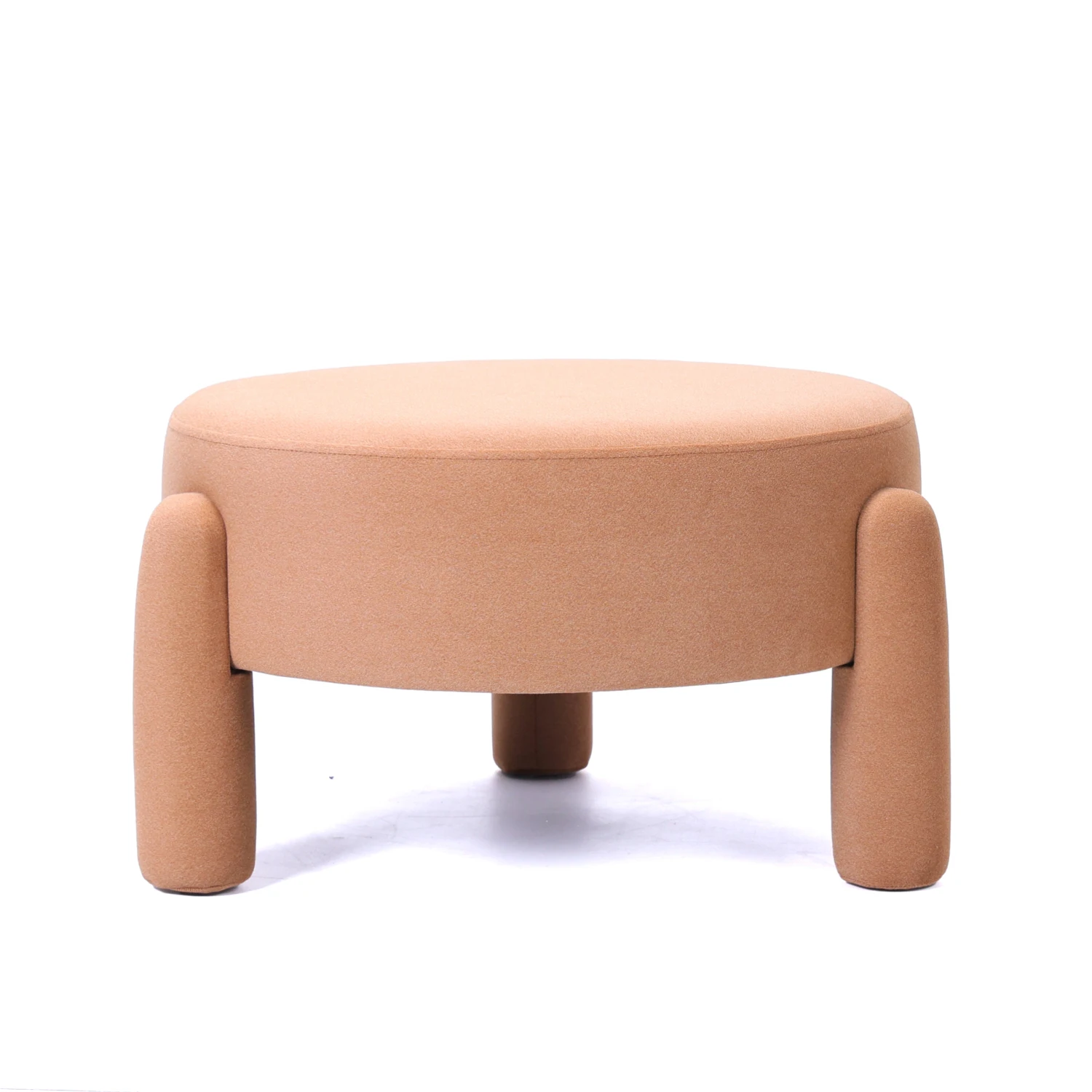 Modern Simple Design Fabric Ottoman Pouf Footstool for Bedroom Hotel & Living Room Seating-Direct Factory Supply Home Furniture