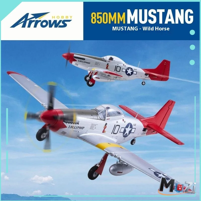 

Blue Arrow model airplane 850mm P51 Mustang fixed wing electric remote control model airplane toy of World War II fighter.