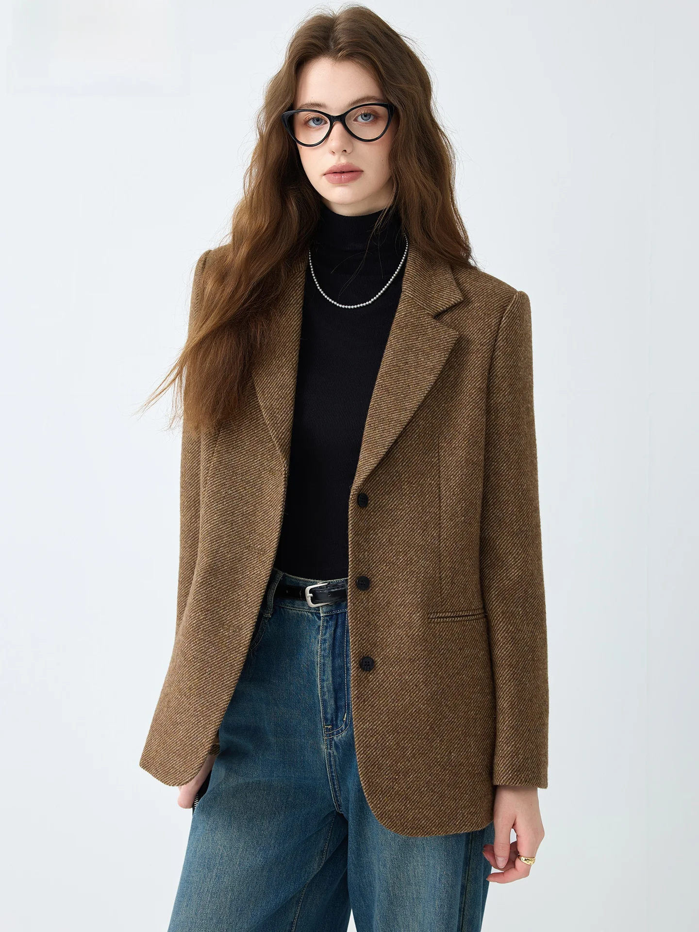 

ay Suit Jaet Women's Casual Loose plus Size Ele Spring Autumn Ladies' Western Sle Top Quali Commute Wind