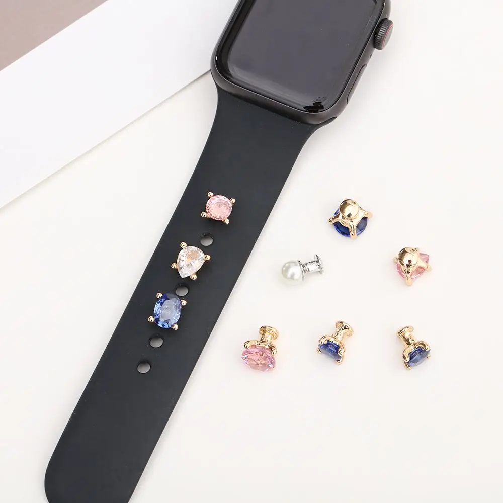 Metal Diamond Nails Strap Accessories Wristbelt Charms Watch Band Ornament Decorative Ring