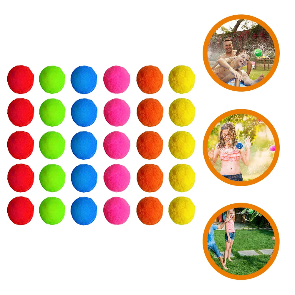 30 Pcs Entertainment Party Water Pool Game Balls Toys Kids Playthings Accessory for Children Gaming Absorption