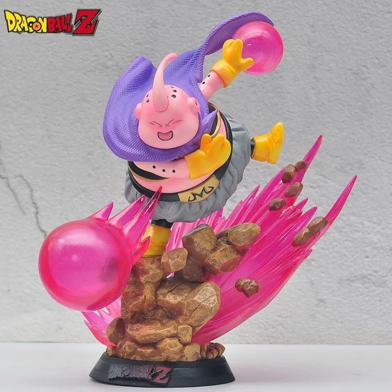 

25cm Dragon Ball Z Majin Buu Figure Son Goku Frieza Spirit Bomb Led Light Anime Figures Pvc Statue Figurine Model Doll Gift Toys