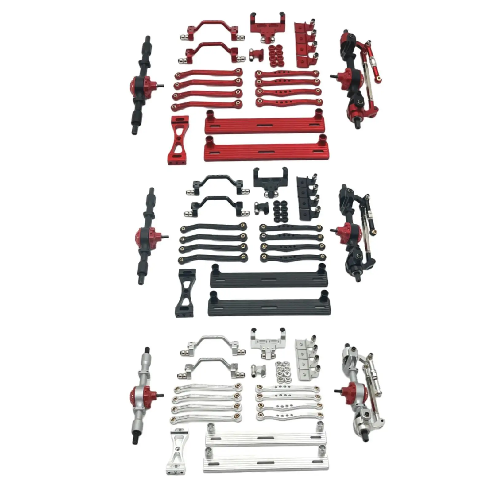 金属クロスビームアップグレードキット,フロントとリア,c64 rcカー用ステアリングサーボマウント,トラック修理部品,日曜大工部品