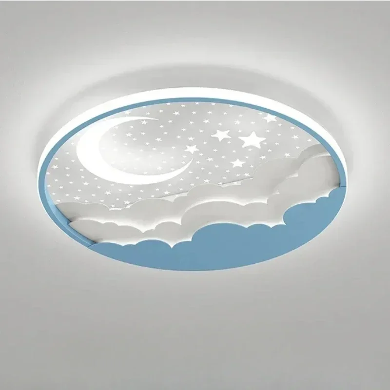 Nieuwe Kinderkamer Led Plafondlamp Creatieve Maan Cartoon Ster Slaapkamer Kroonluchter Jongen Meisjes Kamer Restaurant Decor Lamp