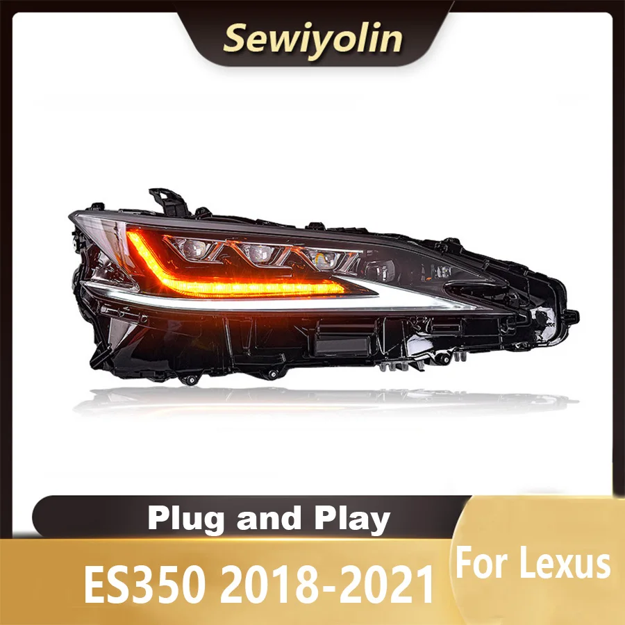 

For Lexus ES350 2018-2021 Car LED Headlight Auto Head lamp Reverse Brake Fog Front lights DRL Plug and Play IP67 2pcs/Set