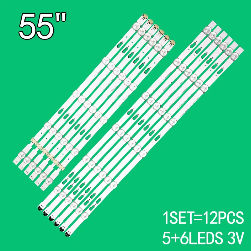 For Kit LED backlight is applicable to Samsung UE55J6350 UE55J6300AK UN55J6520 UE55J 6300 UE55J6370 UE55JR6300AW V5DF-550DCA-R2