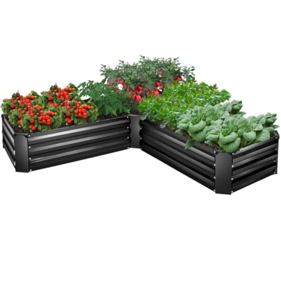 

Raised Bed Garden Bed Kit 5x5x1ft Galvanized Planter Tall Raised Garden Boxes Outdoor Large Metal Raised Garden Beds for Vegeta