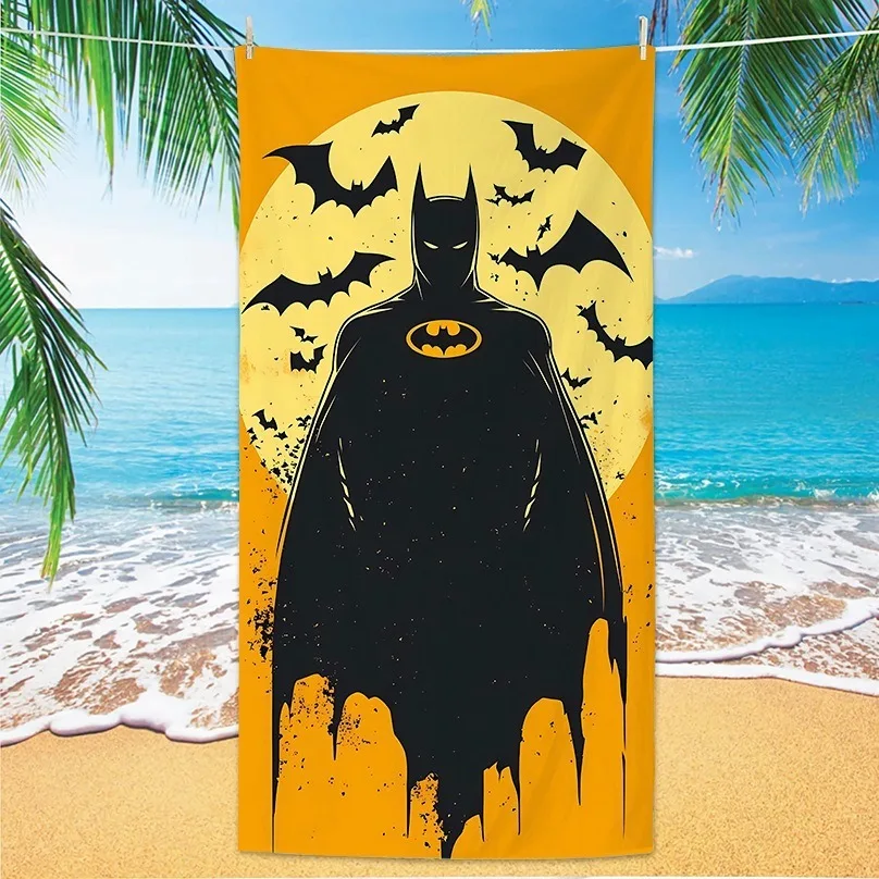 The Dark Defender! 3D B-Batman Design Beach Towel, Super Soft Quick Dry Microfiber, Lightweight Pool Gift for Fans - view 4