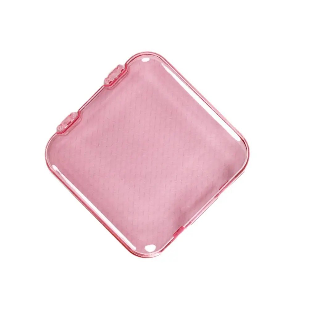 Vestindo Brincos De Armadura Exibição De Armazenamento De Jóias, Rosa Acrílico Hot Cover Box, Folha Inferior Caixa De Unhas Transparente, Y4F1, 1Pc