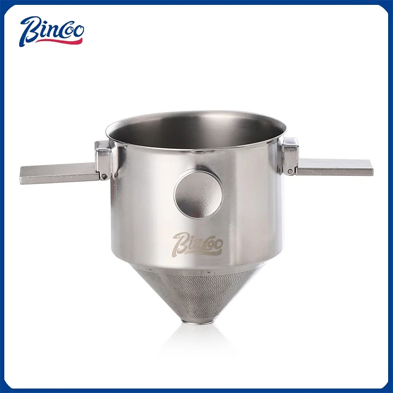 

Фильтр для кофе Bincoo из нержавеющей стали, портативная безбумажная многоразовая кофеварка, герметичная конструкция для дома и путешествий