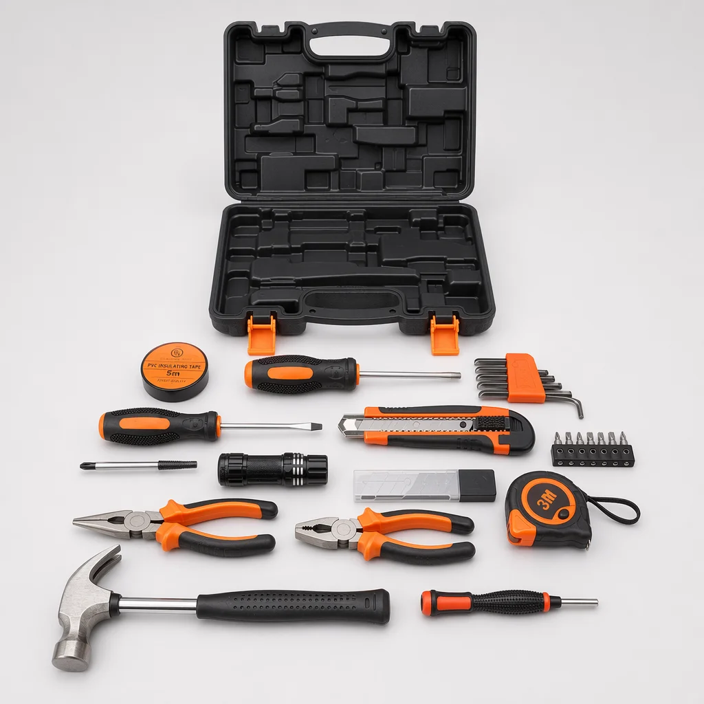 25-pcs-household-repair-spanner-socket-tools-box-set-customizable-hand-tool-sets-oem-support-for-home-repair-packaged-hard-case