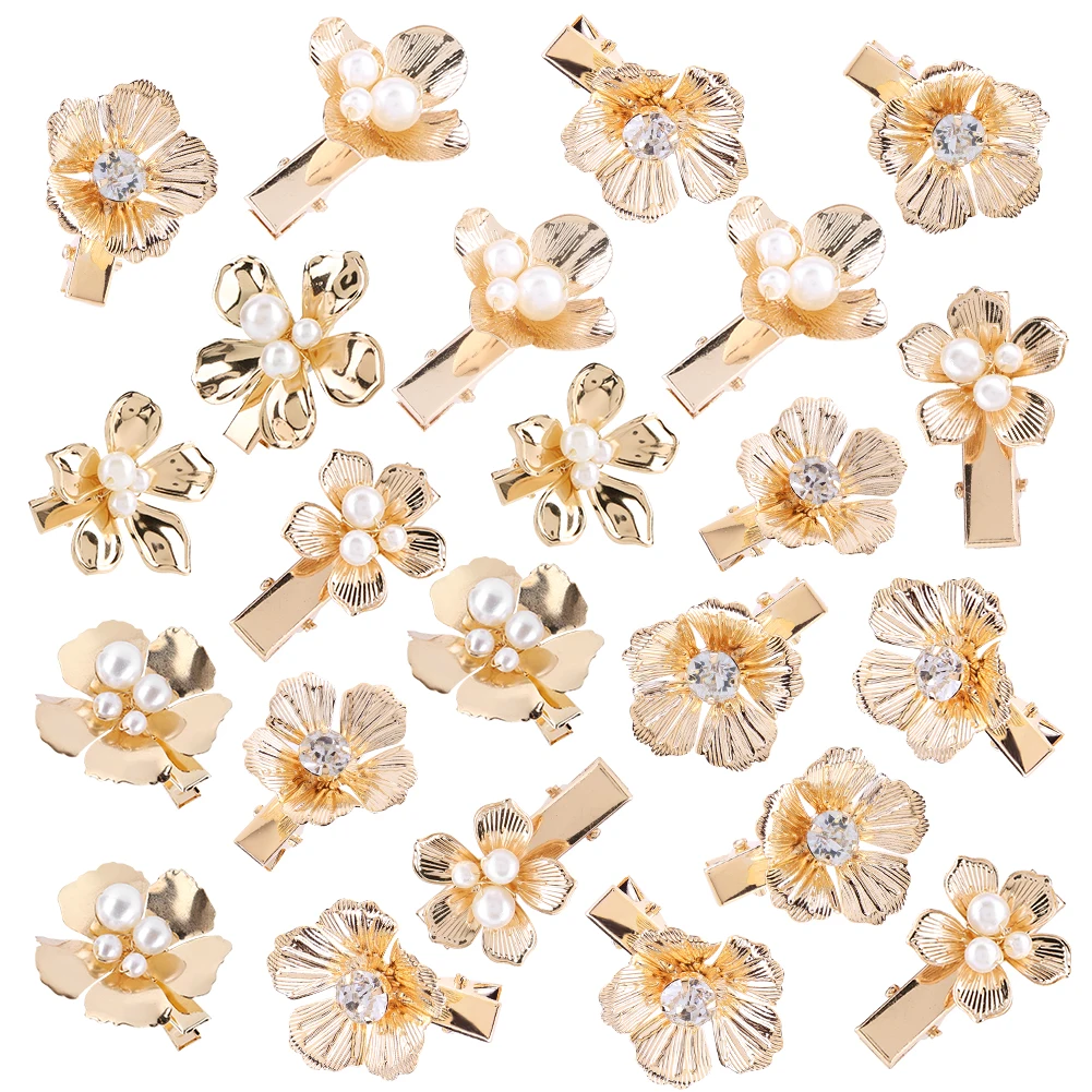 

10/12/16 шт., заколки для волос с маленькими цветами, металлические заколки для волос из кожи аллигатора, головной убор с цветочным принтом, заколки для волос с жемчугом и цветочным принтом для вечеринки, выпускного вечера, дня рождения