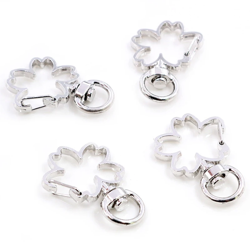 Cat Heart Snap Hook Clips, 10pcs Keychain Supplies