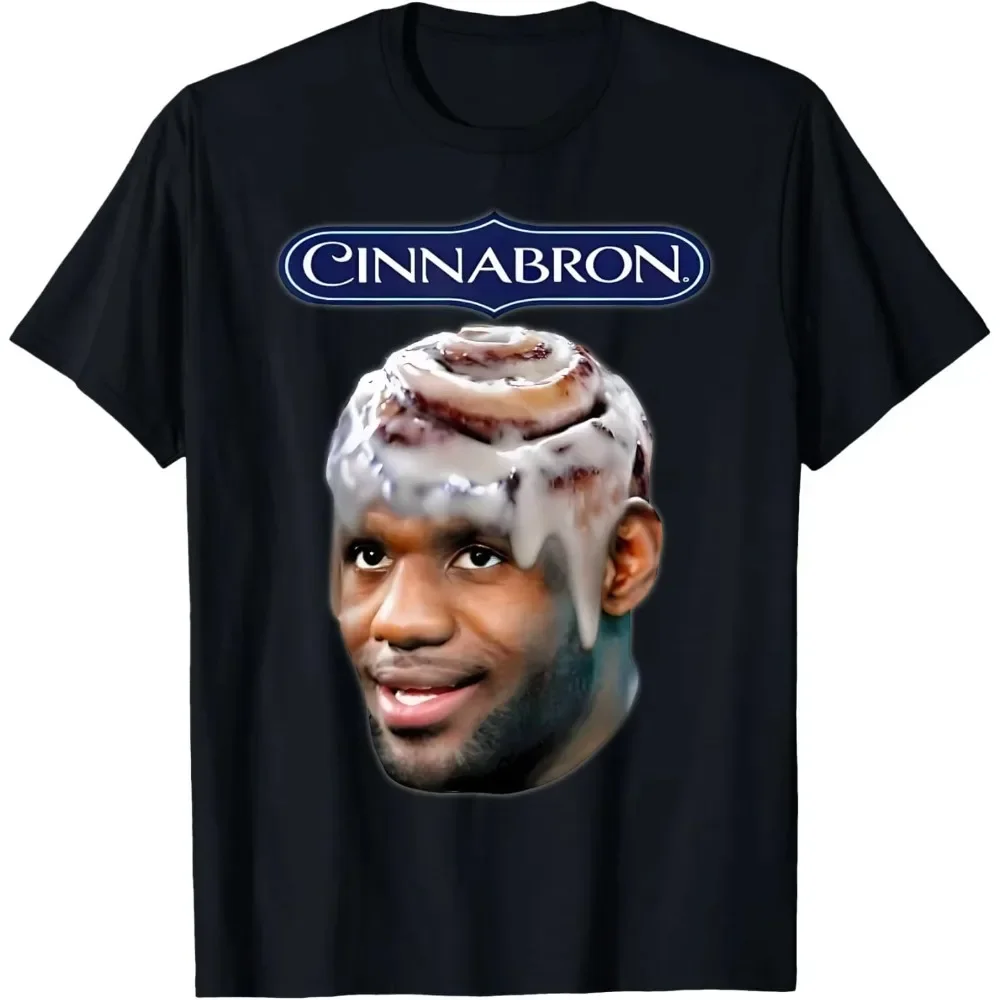 

Cinnabron Funny LeBron Graphic Meme T-shirt Women's Fashion Tees High Quality Oversized Short Sleeve Men T Shirt Tops Streetwear