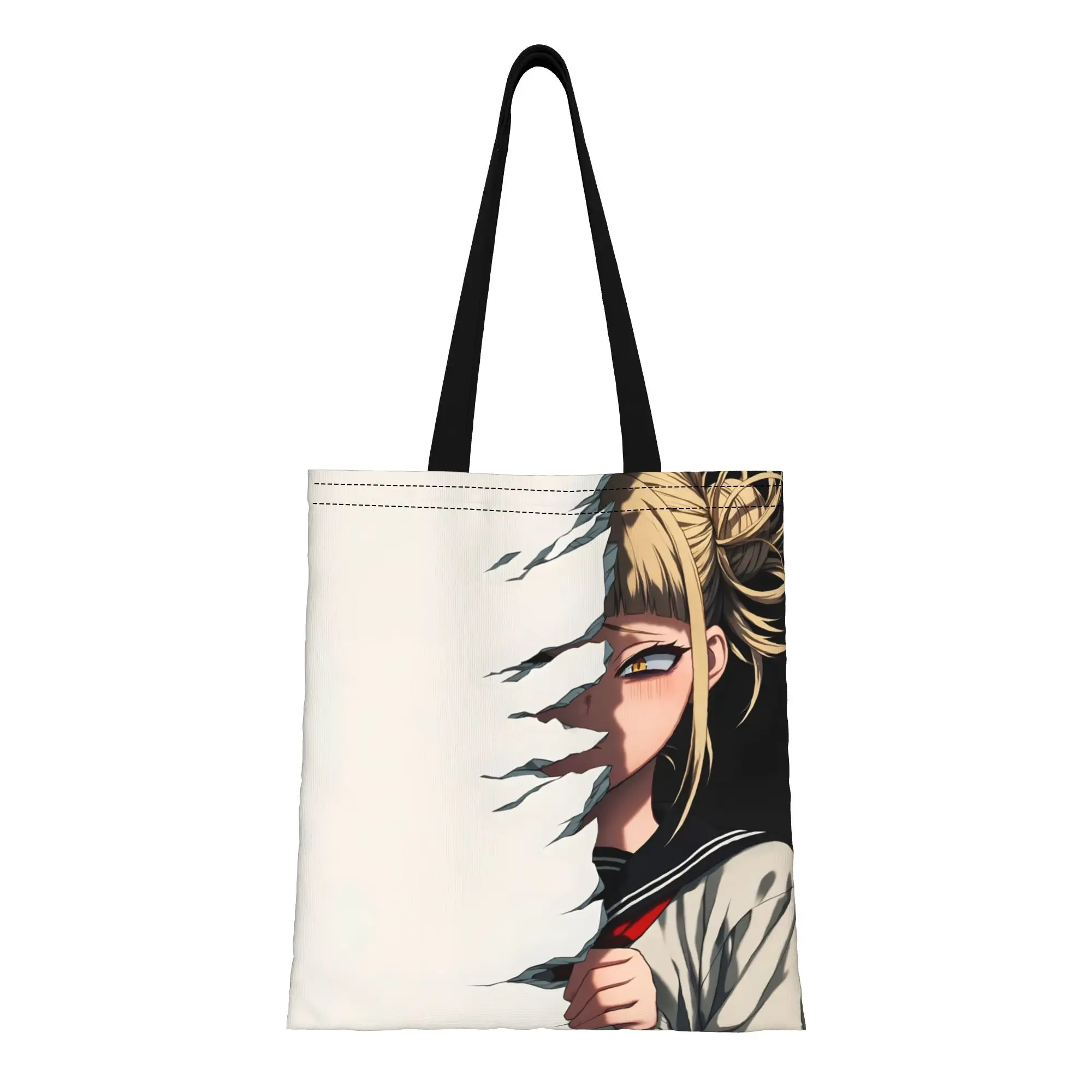 1PC Himiko Toga Canvas Tote Bag My Hero Academia Canvas Tote Bag Perfect for Shopping Grocery Travel & Outdoor
