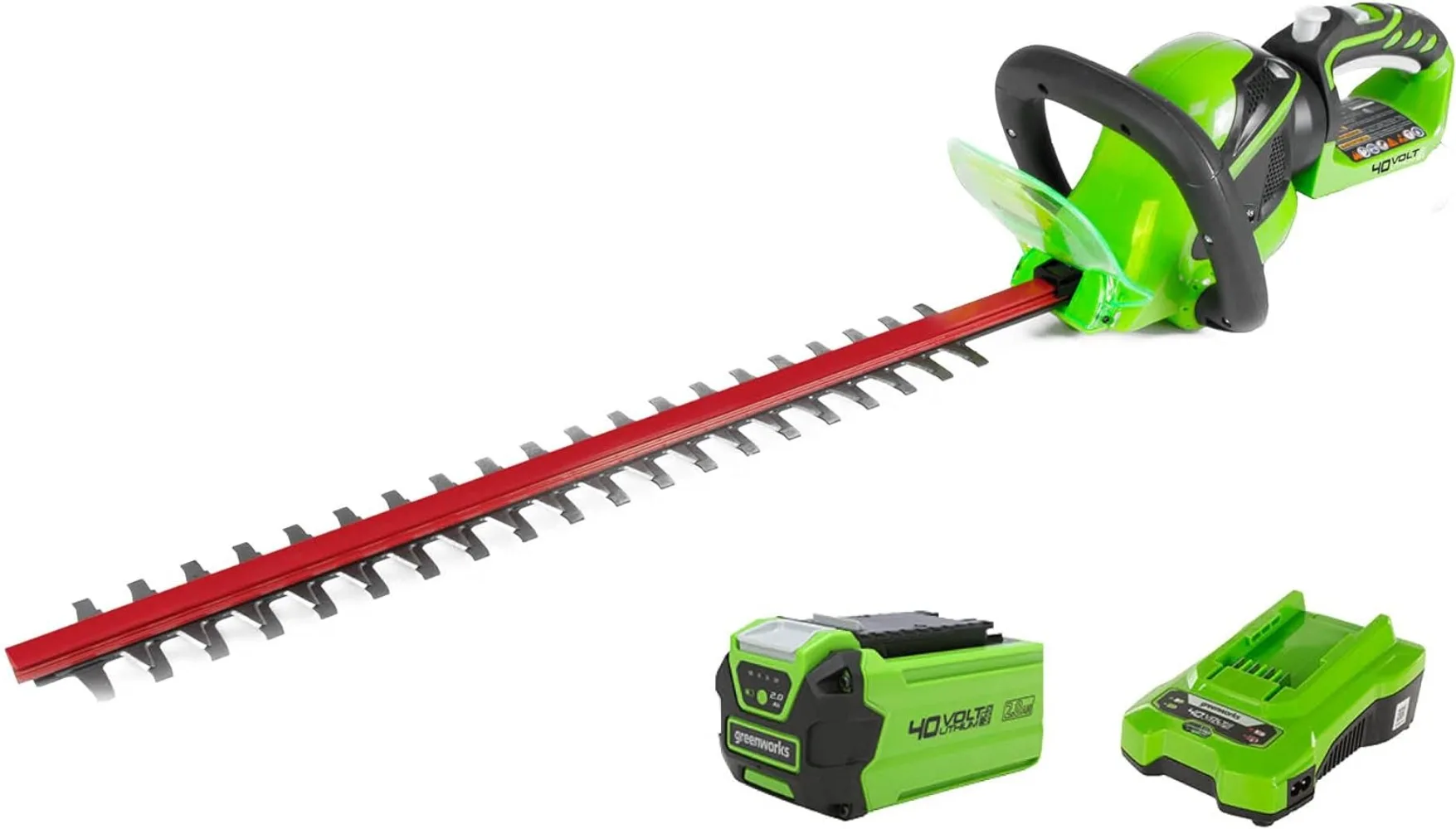 

Greenworks 40V 24" Cordless Hedge Trimmer, 2.0Ah Battery and Charger Included